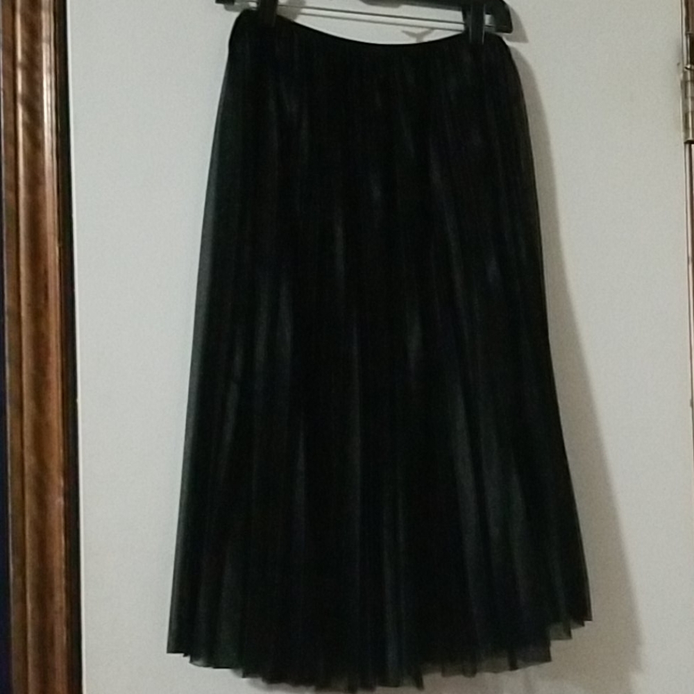 Black pleated skirt